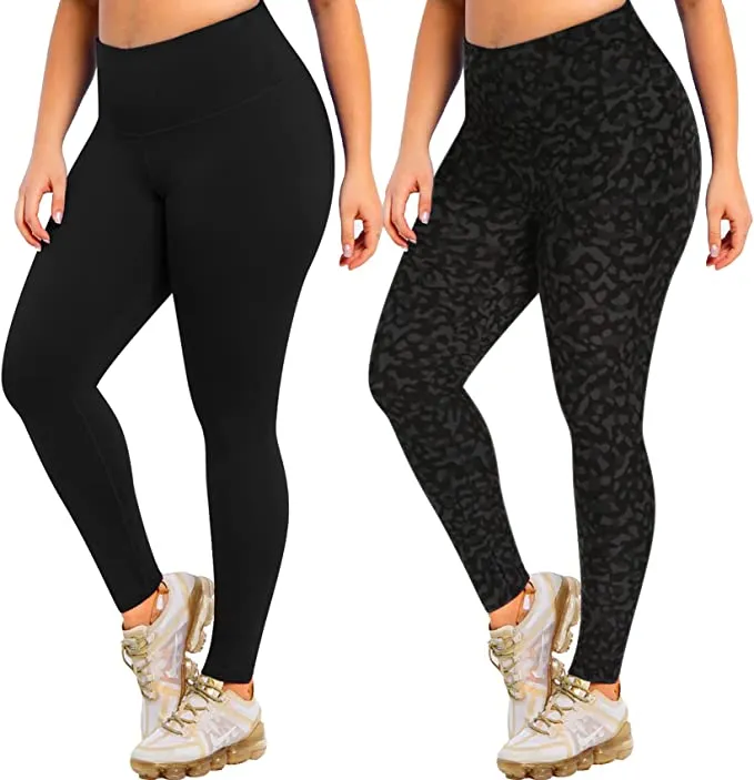 2 Pack Plus Size Leggings for Women