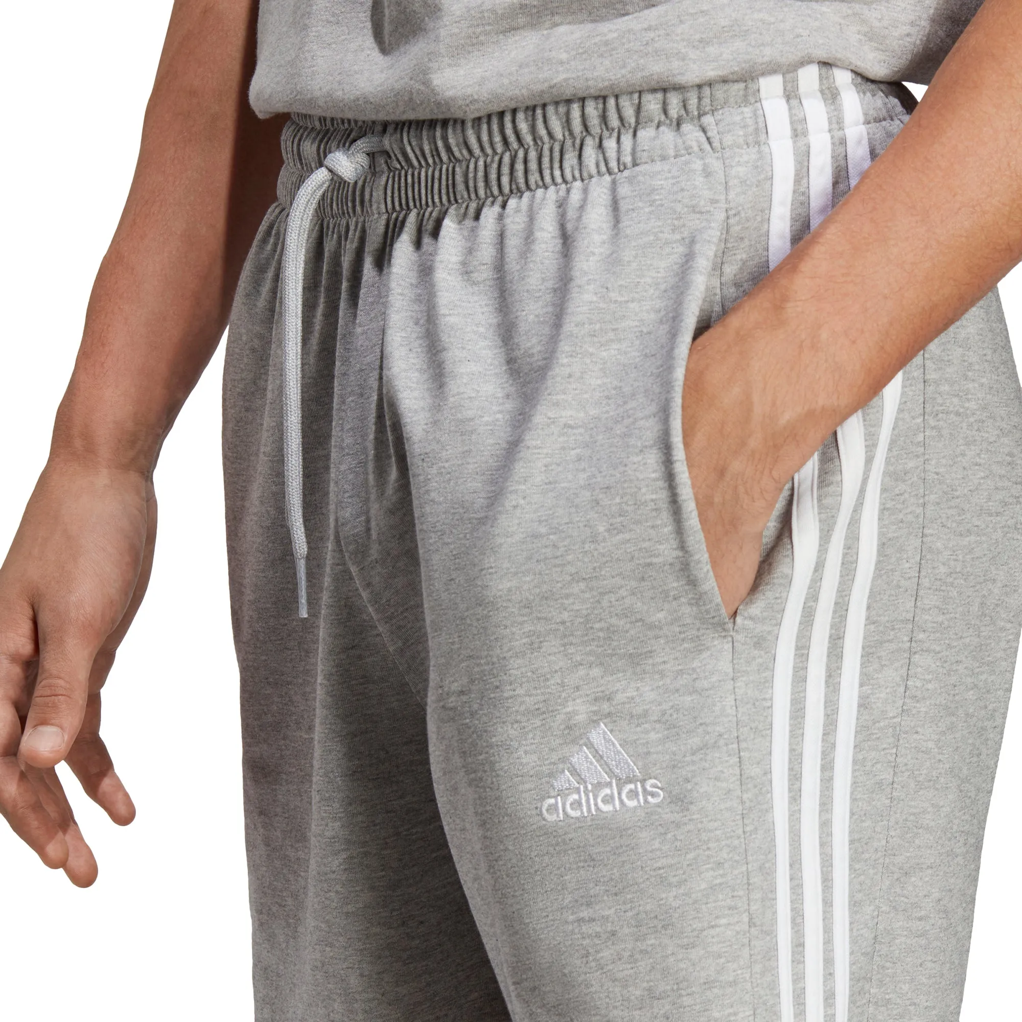 adidas Essentials 3 Stripes Mens Shorts - Grey
