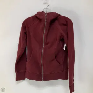 Athletic Jacket By Lululemon In Maroon, Size: 6