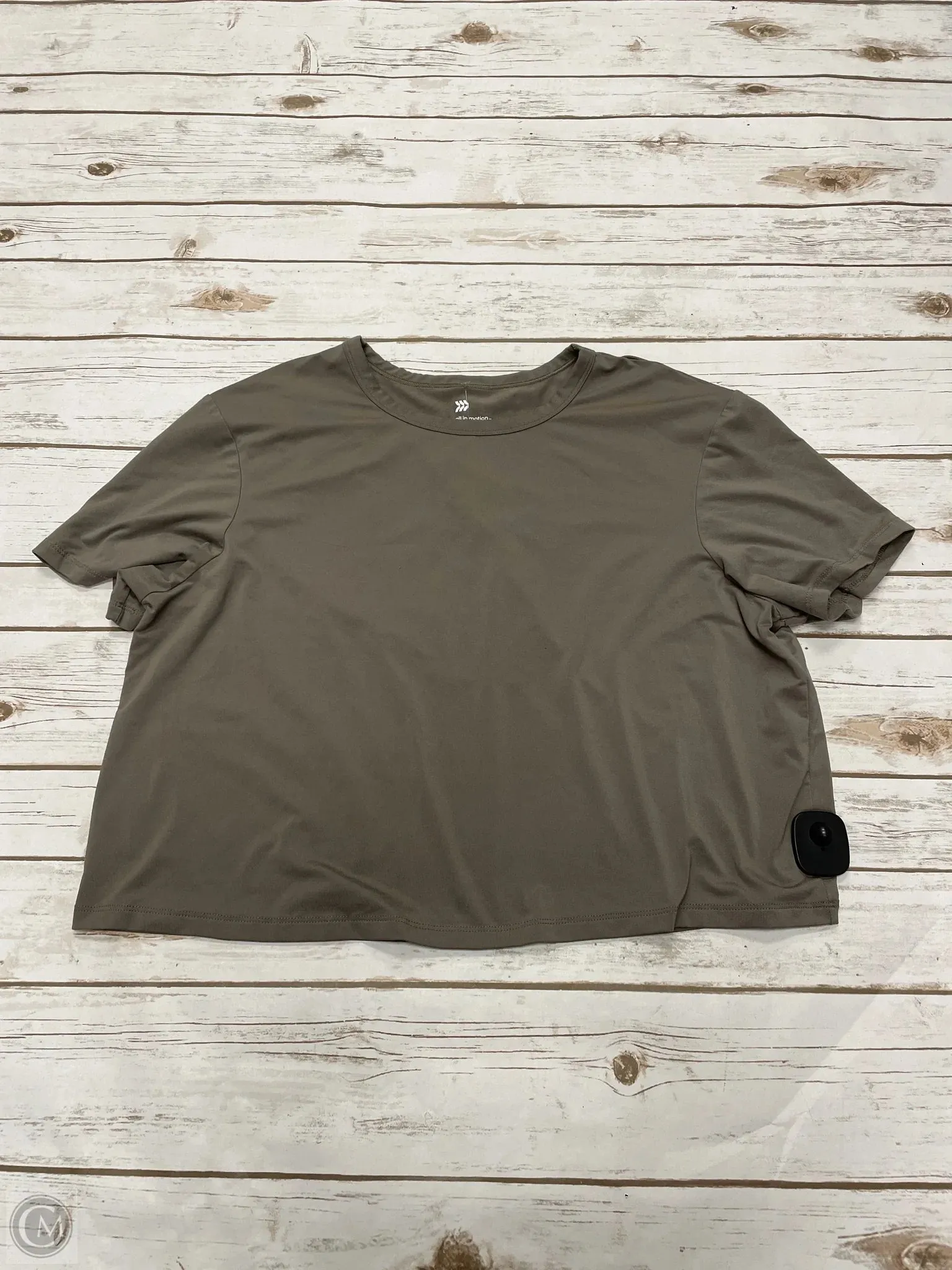 Athletic Top Short Sleeve By All In Motion In Taupe, Size: L