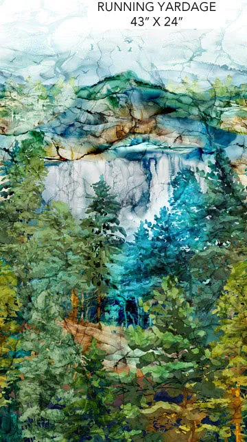 Cedarcrest Falls DP26906-66 Teal Multi