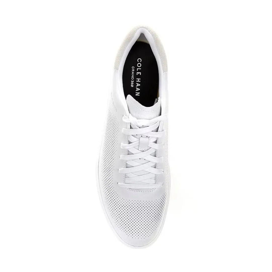 Cole Haan Men's Grandpro Angleace Optic White / Silver Birch Sneakers Shoes