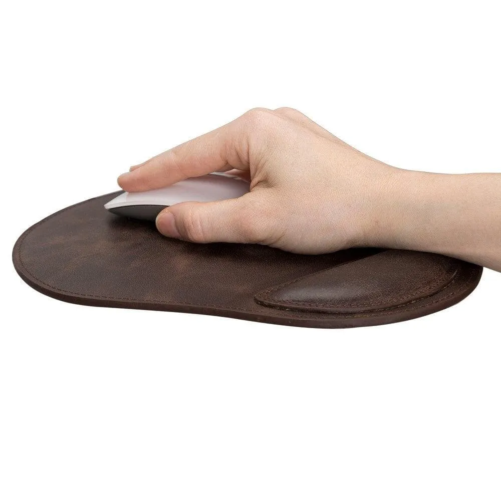 Cushioned Genuine Leather Mouse Pad