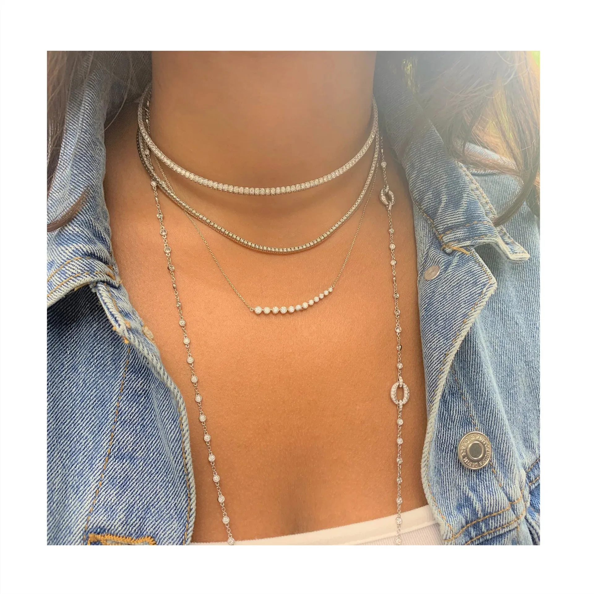 Diamond Flexible Choker Necklace