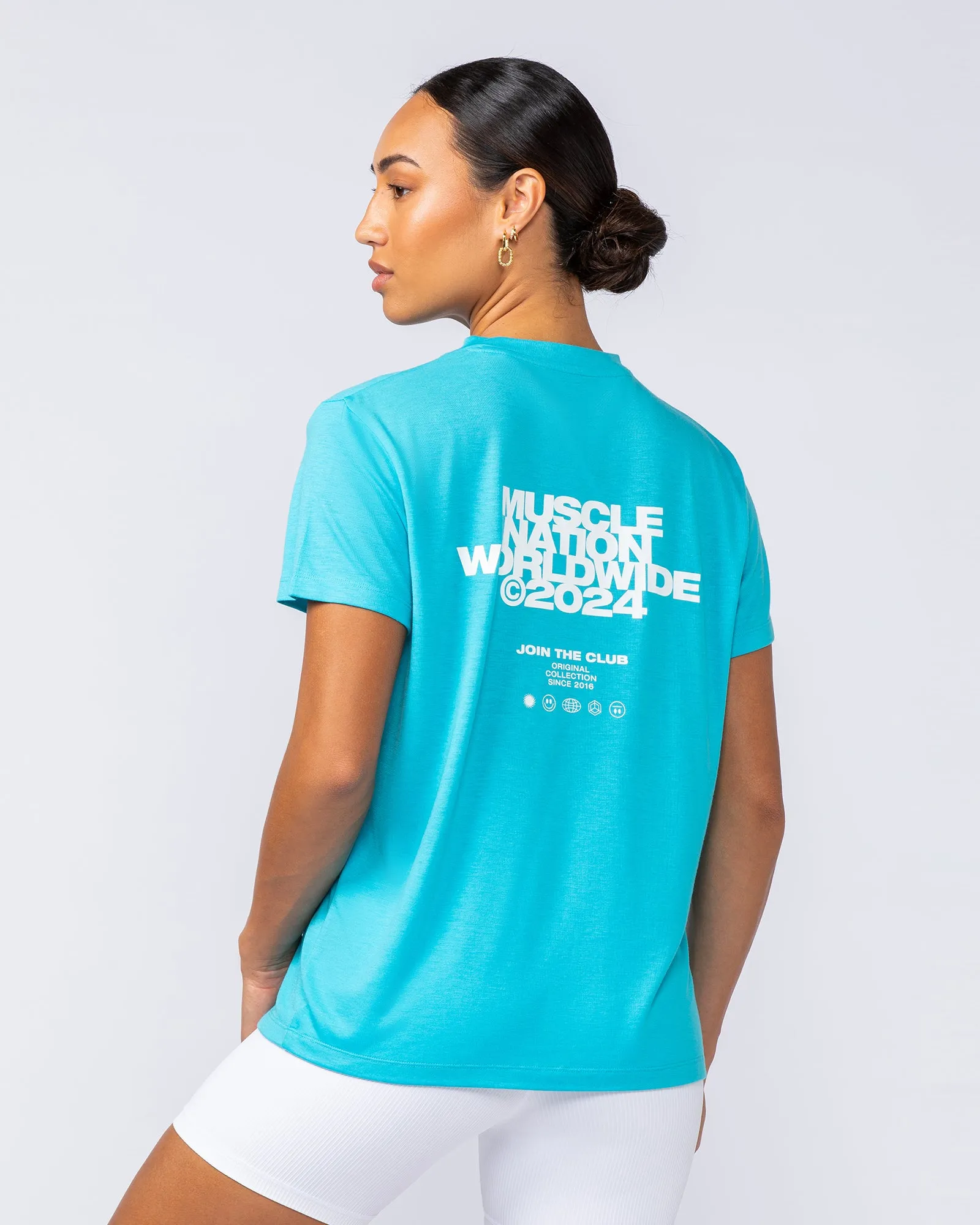 Global Training Tee - Capri Blue