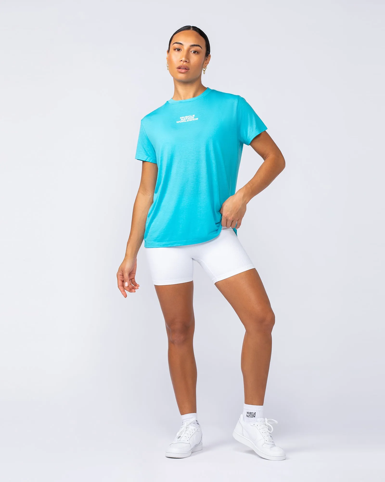 Global Training Tee - Capri Blue
