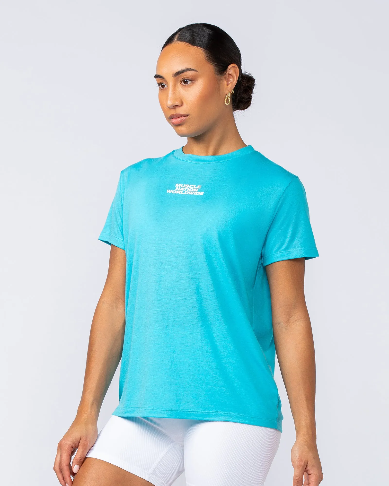 Global Training Tee - Capri Blue