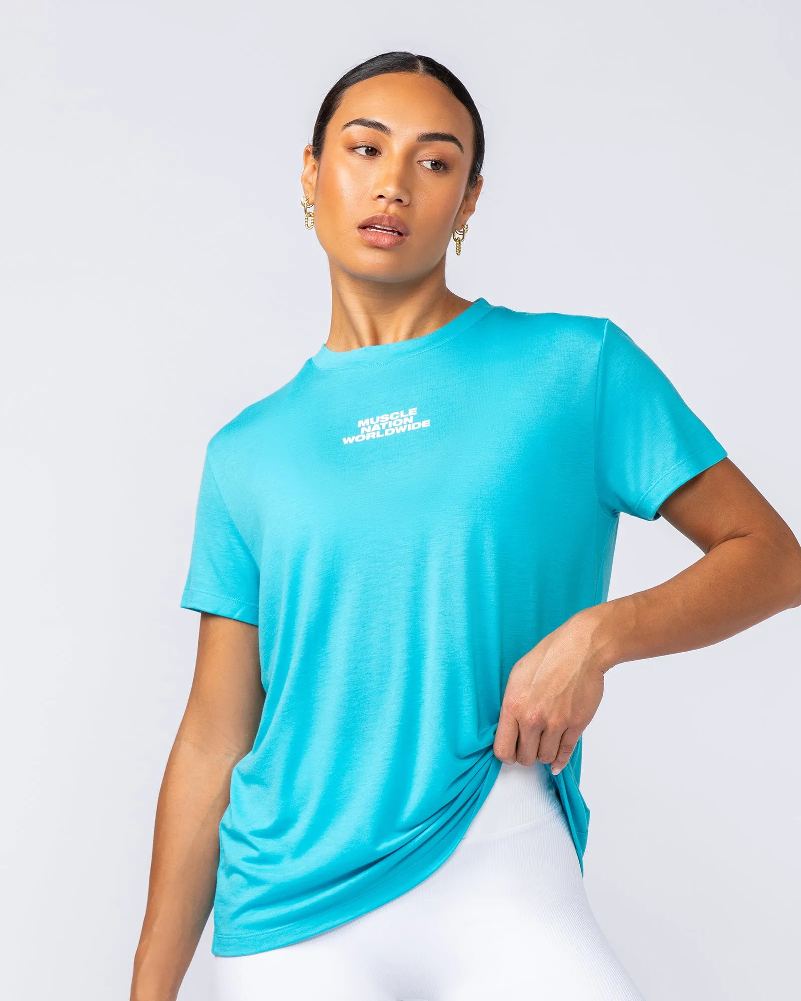 Global Training Tee - Capri Blue