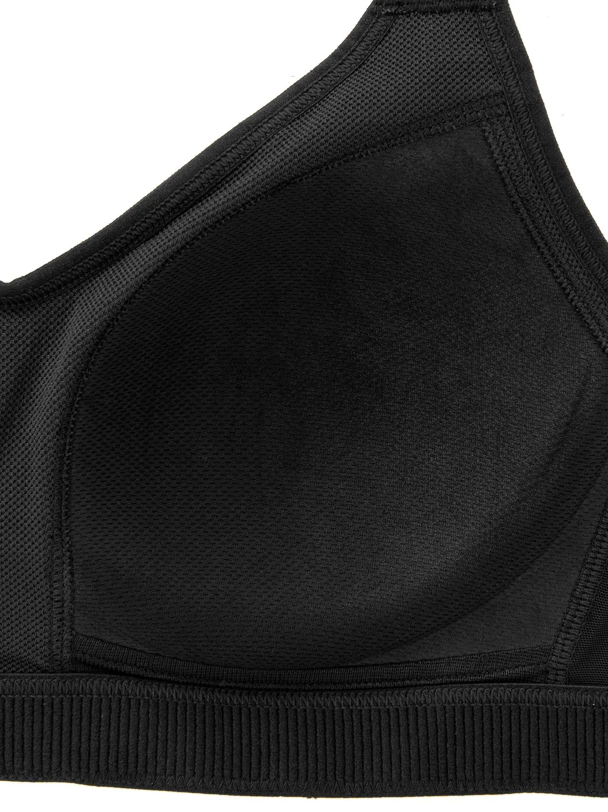 High Impact Sparkly Padded Racerback Bras Black