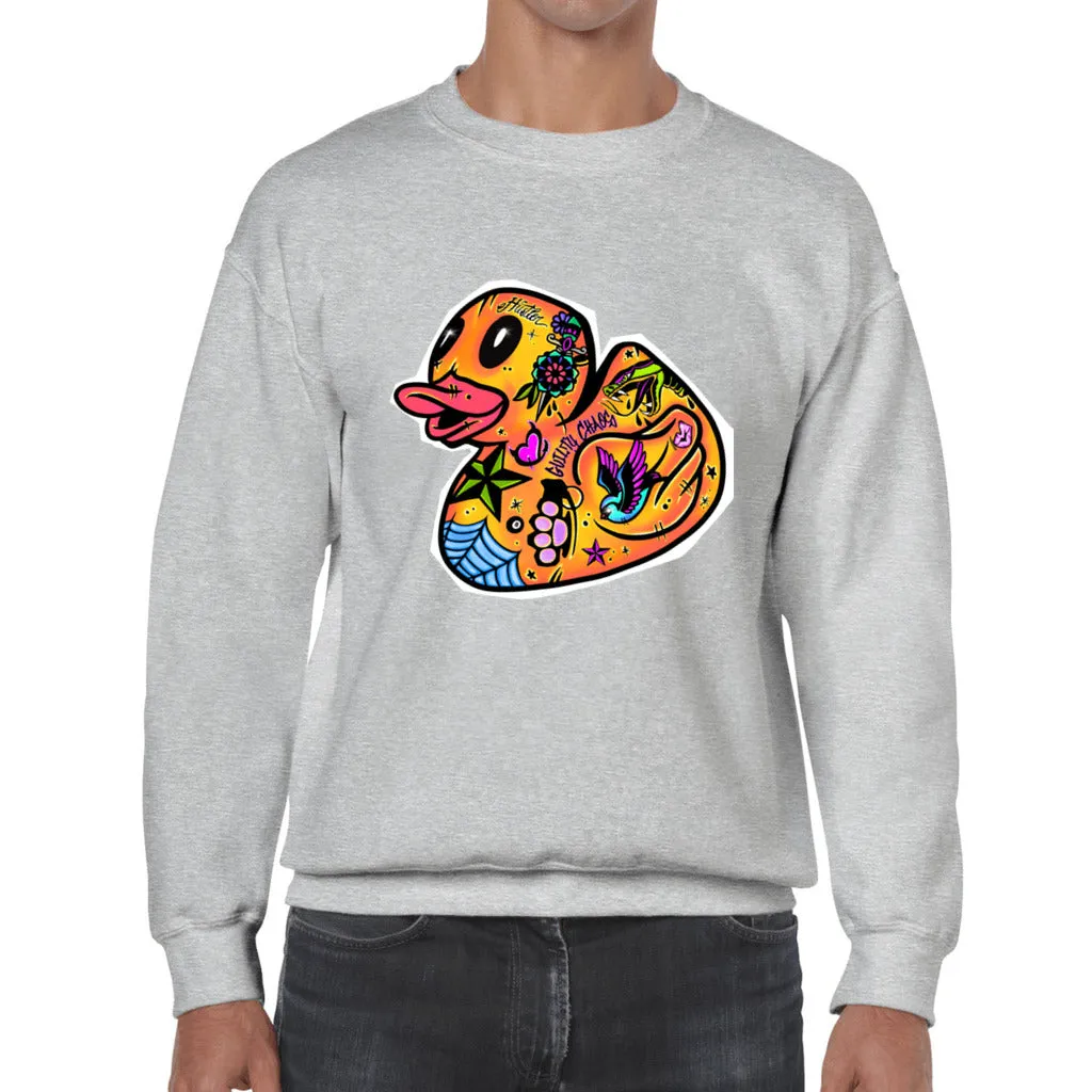 INKED DUCKIE  THROUGH-N-THROUGH CREWNECK