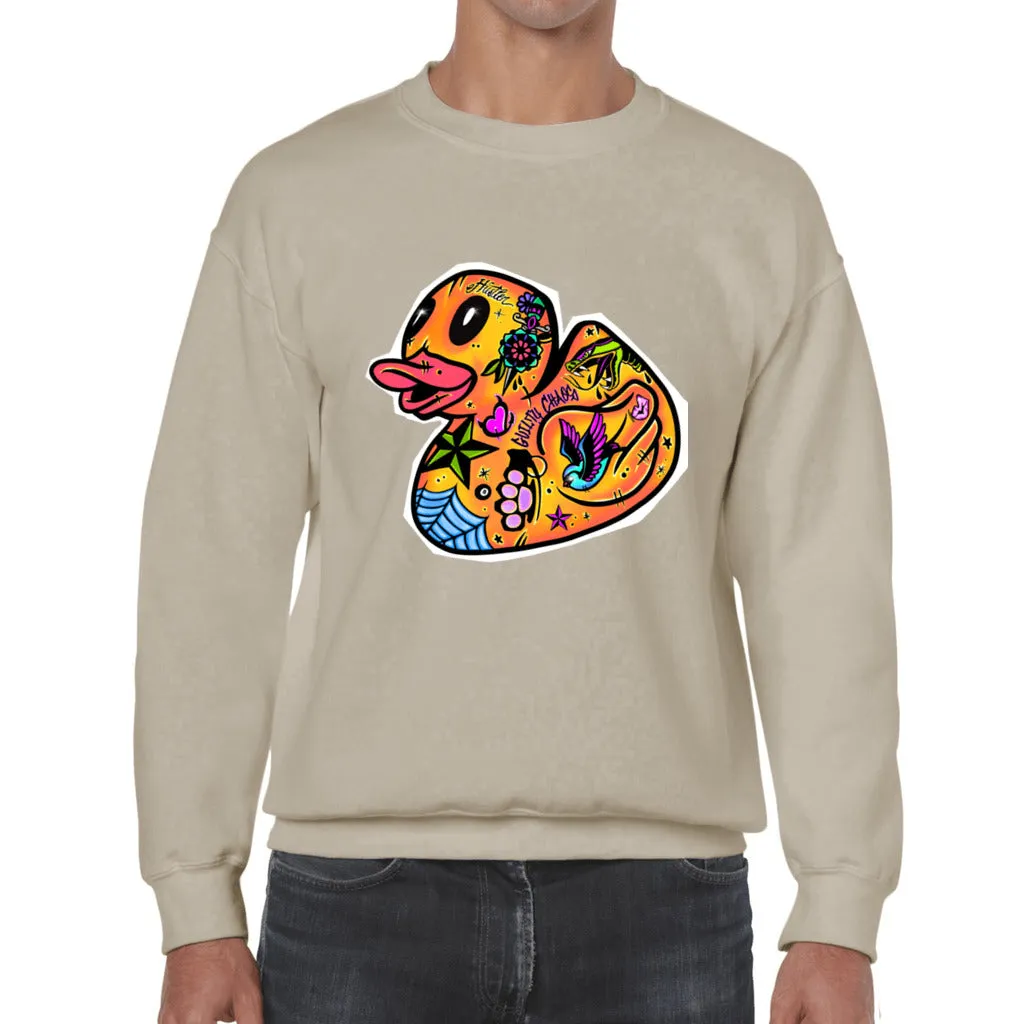 INKED DUCKIE  THROUGH-N-THROUGH CREWNECK