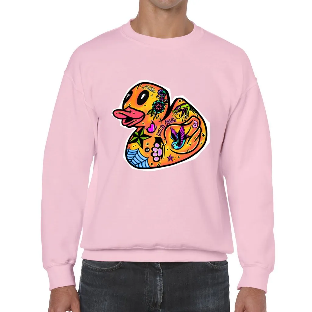 INKED DUCKIE  THROUGH-N-THROUGH CREWNECK