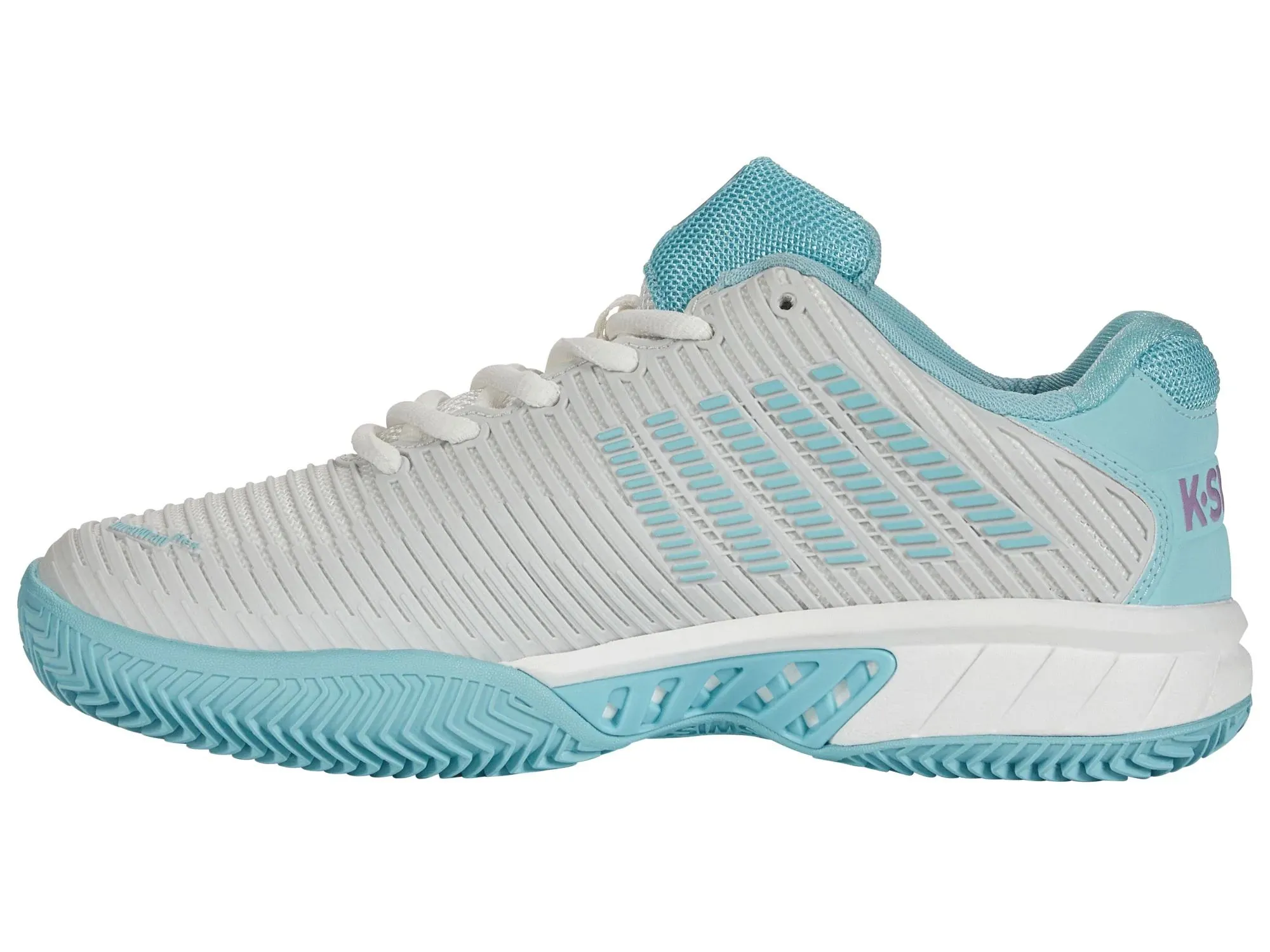 K-Swiss Women's Hypercourt Express 2 Clay Court (Brilliant White/Angel Blue/Sheer Lilac)