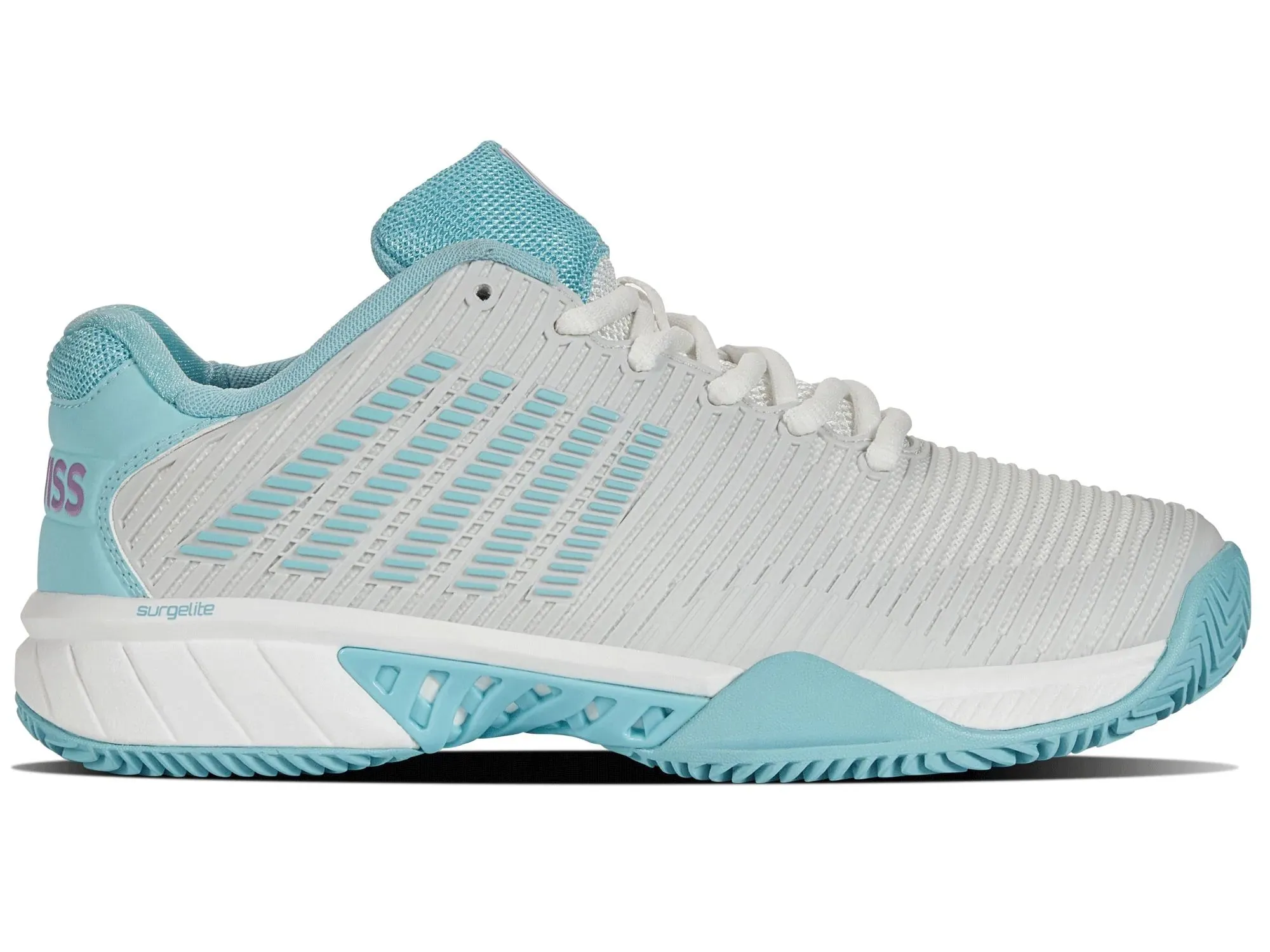 K-Swiss Women's Hypercourt Express 2 Clay Court (Brilliant White/Angel Blue/Sheer Lilac)