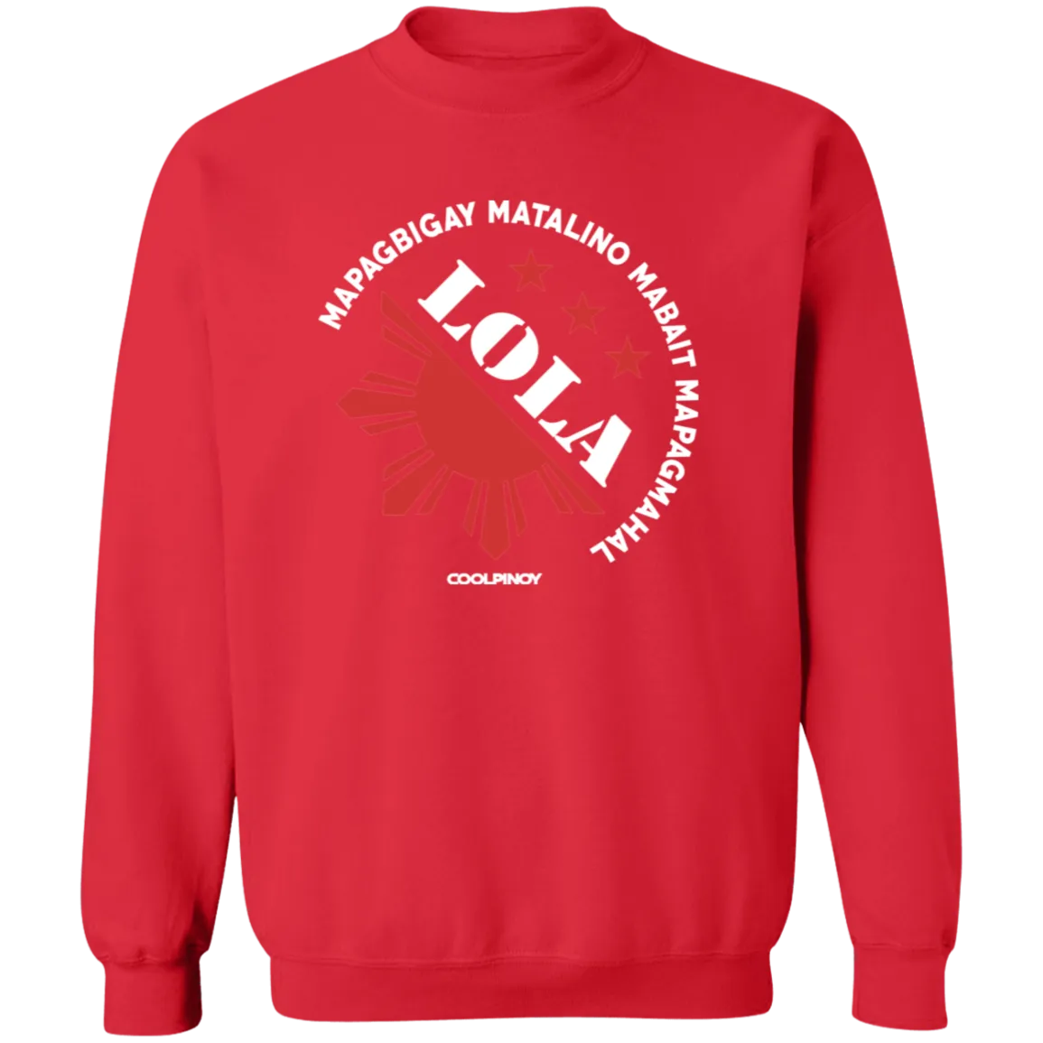Matalino Mapagmahal Lola Unisex Crewneck Pullover Sweatshirt