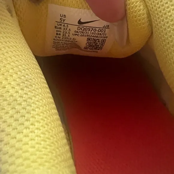 Nike Air Max 90 Leather Gray Yellow Kids Sneakers