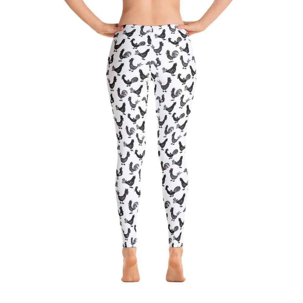 Repeating Roosters Women's Leggings