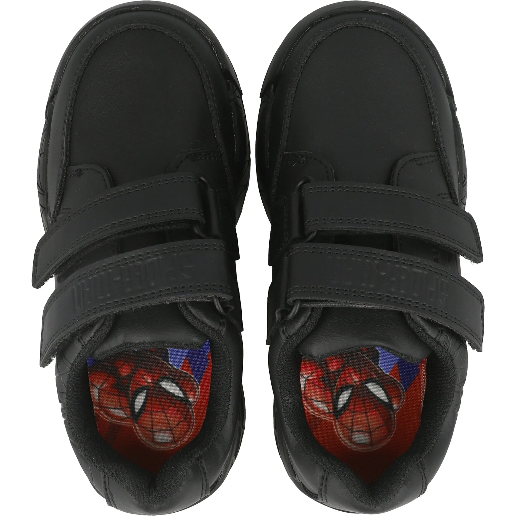 Spiderman Black Kids' Trainers with Easy Fasten Straps