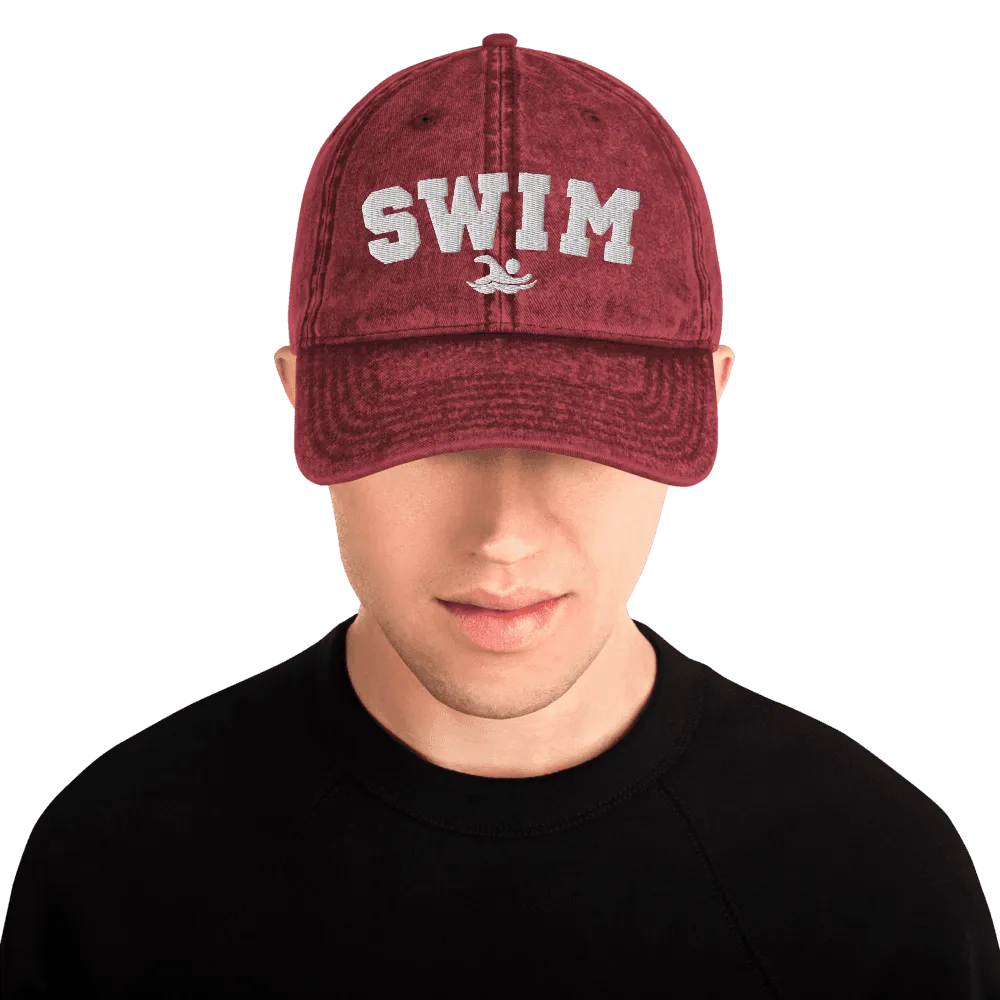 Swim Athletic Vintage Cotton Twill Baseball Cap