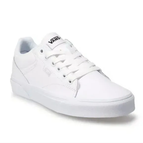 Vans Seldan white Leather lace up youth sneakers