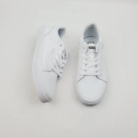 Vans Seldan white Leather lace up youth sneakers