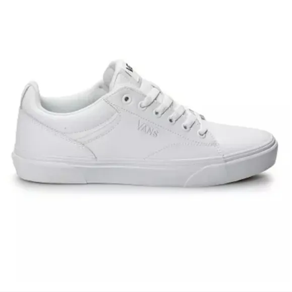 Vans Seldan white Leather lace up youth sneakers