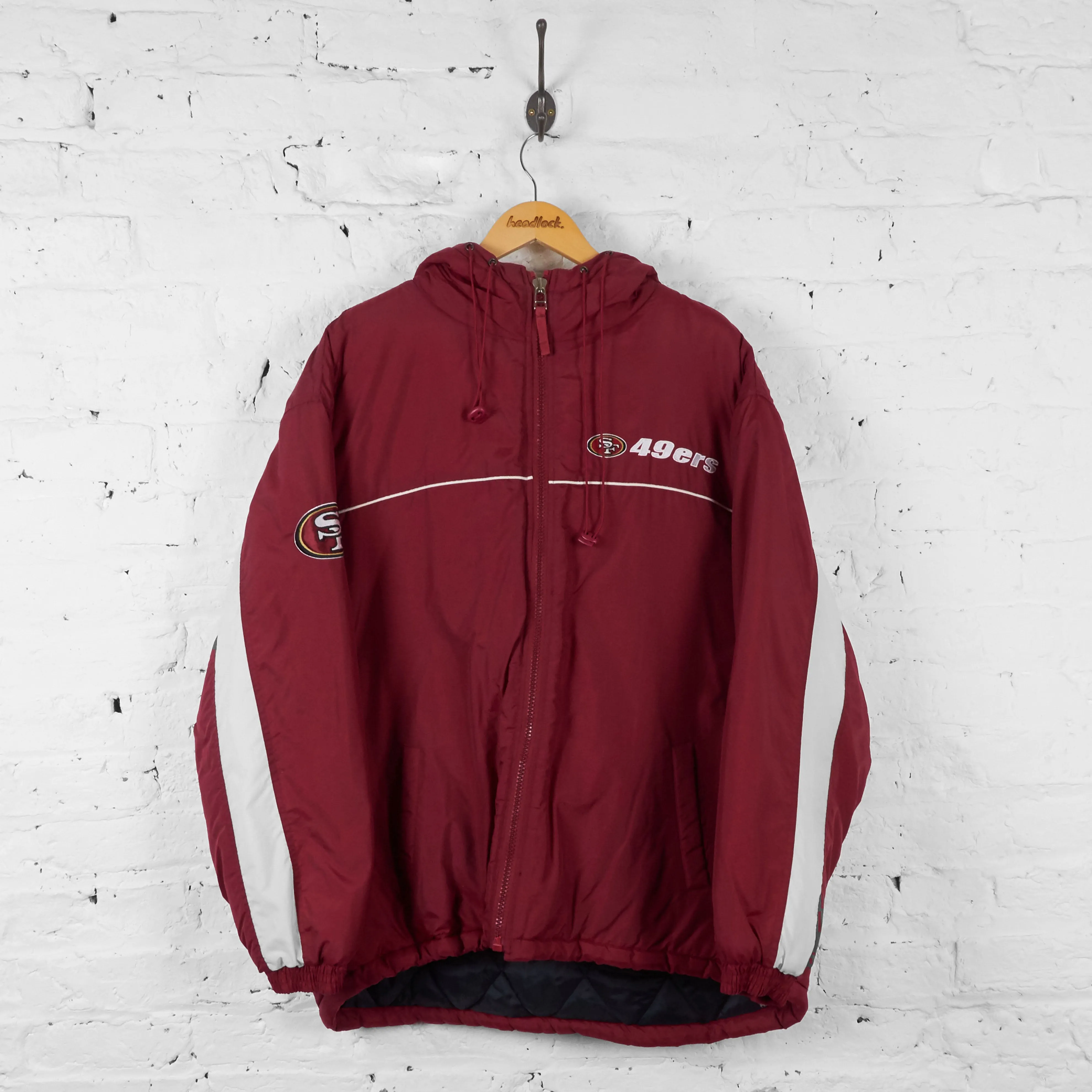 Vintage San Francisco 49ers NFL Padded Reebok Coat - Red - XL