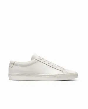 White Calf Low-Top Sneakers