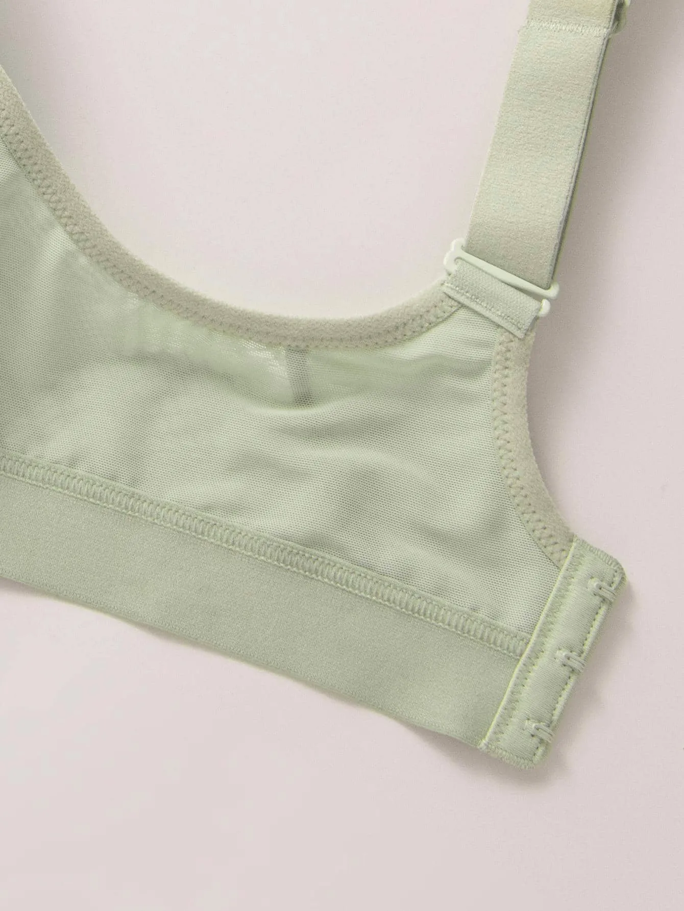 Wireless Full Coverage Workout Bra No Padded Plus Size Cross Back Exercise Sports Bra Green